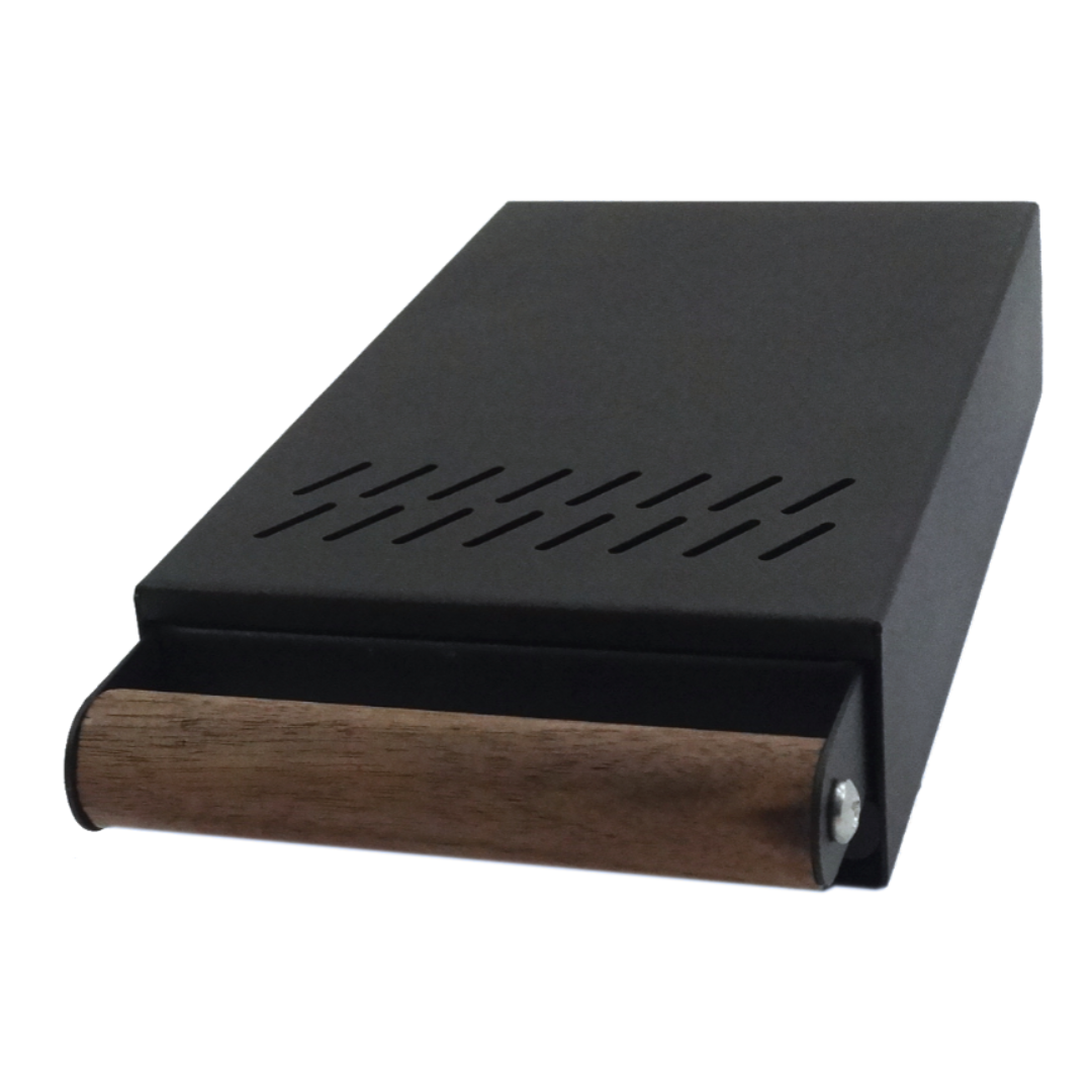 CKDC Ausklopfschublade ProCub 2 - Schwarz / Walnuss (14x24x5.5)