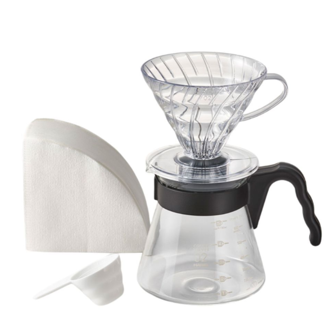 HARIO V60 Coffee Dripper and Server Set 02 - Black