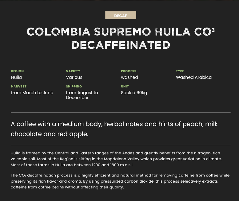 Supremo Huila Decaf CO₂