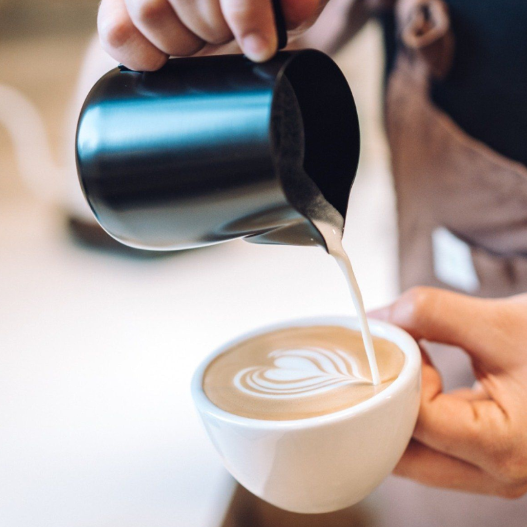 Rhino Teflon Milk Pitcher - Schwarz 0.36l / 0.6l / 0.9l